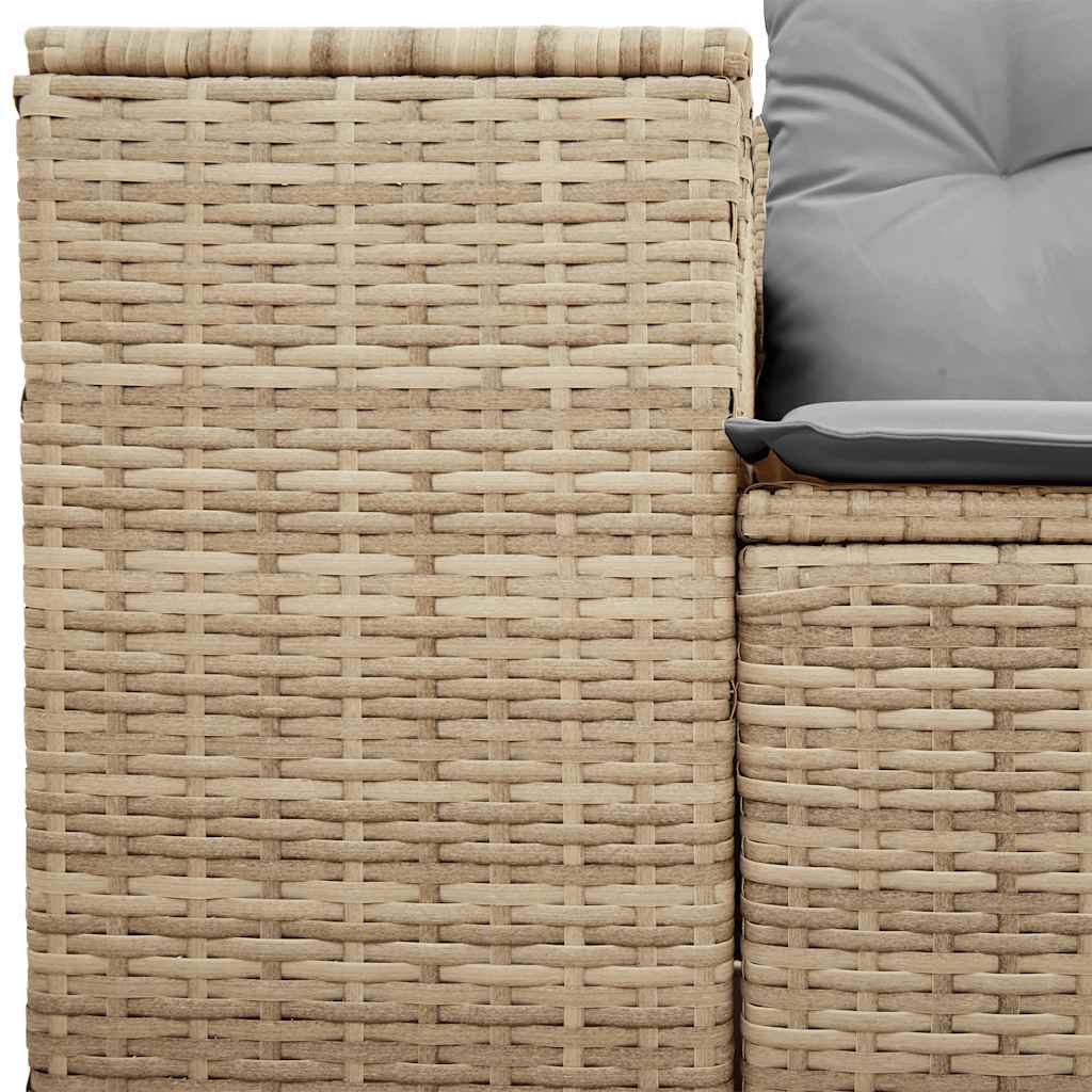Salon bas de jardin en Rattan synthétique Beige 2 personnes - 7