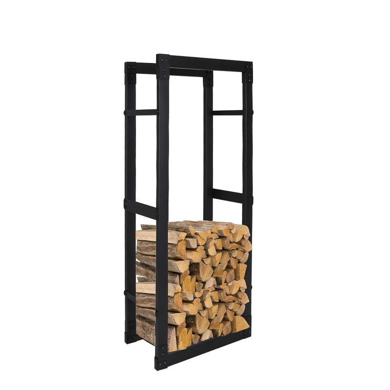Bc-elec - HHWPF0024 Rangement à bois en acier noir 80x100x25CM, rack Bc-elec - HHWPF0024 Rangement à bois en acier noir 80x100x25CM, rack