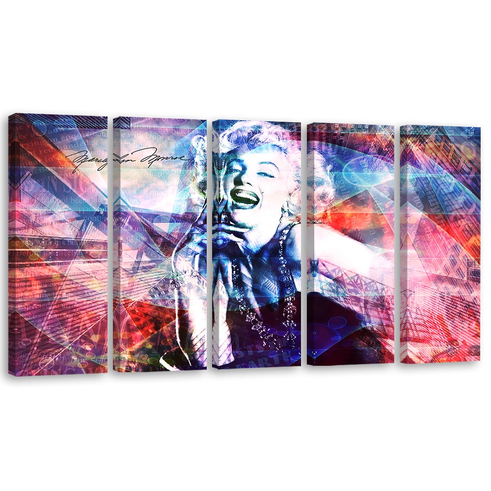 Obraz 5 częściowy na płótnie, Marylin Monroe 100x70
