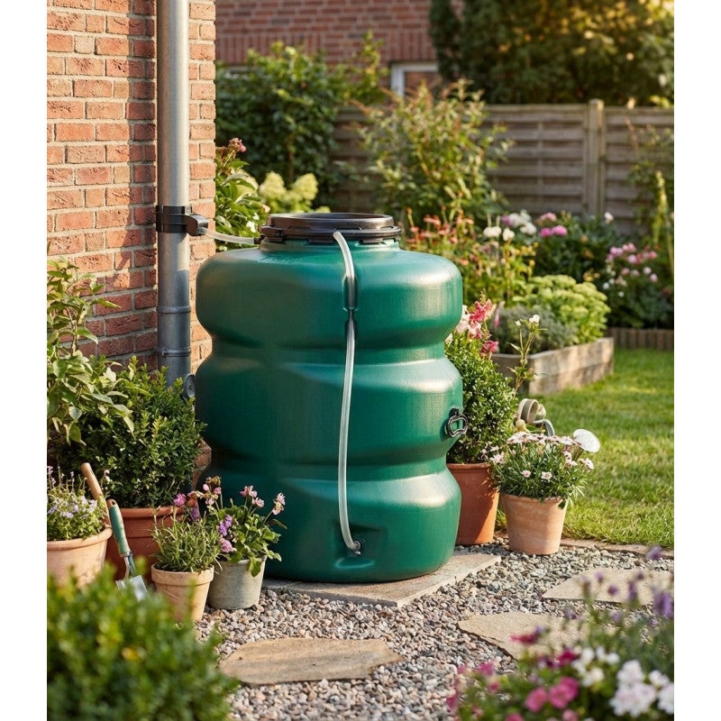 Tanque de água da chuva Graf 500 L, coleta de água da chuva 500 litros, 72 x 88 x 108 cm, verde - 4