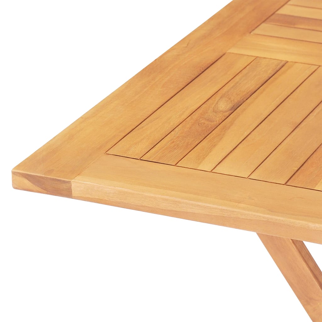 Table de jardin pliante en bois de teck massif 85x85x76 cm - 6