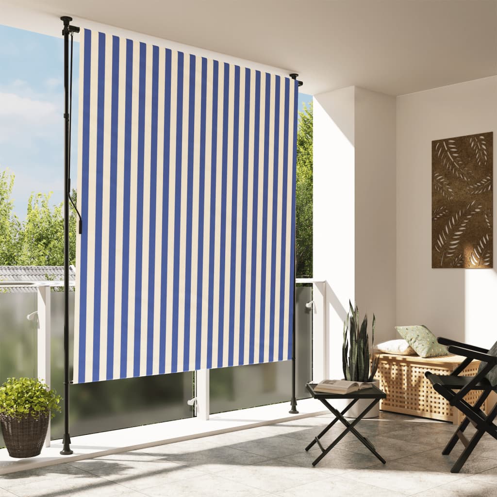 Relaxdays Tenda A Rullo Da Esterno 140x180 Cm Grigia | Avvolgibile Con Catenella Per Balcone E Terrazzo | Protezione Solare E Visiva - 2