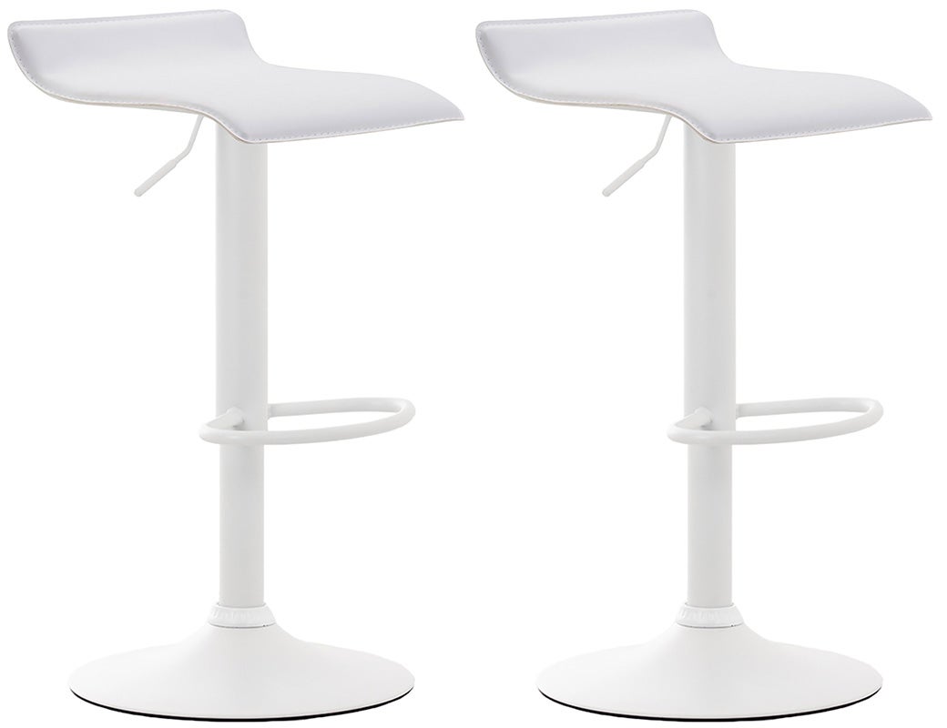 Set di 2 sgabelli da bar in similpelle regolabili, Cappuccino | Leroy Merlin
