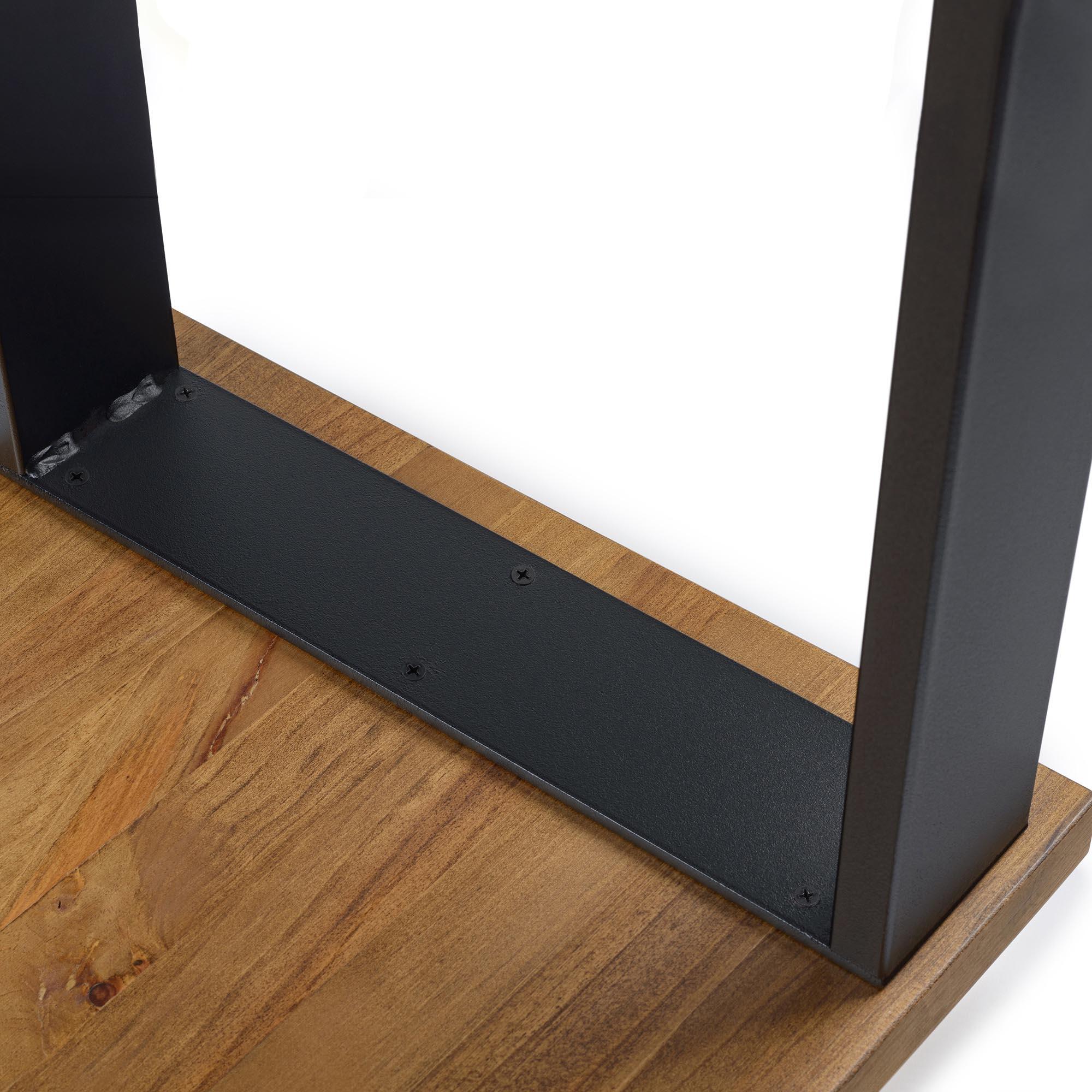 Pied de table ou de bureau en acier noir, hauteur 71,2 cm - 2