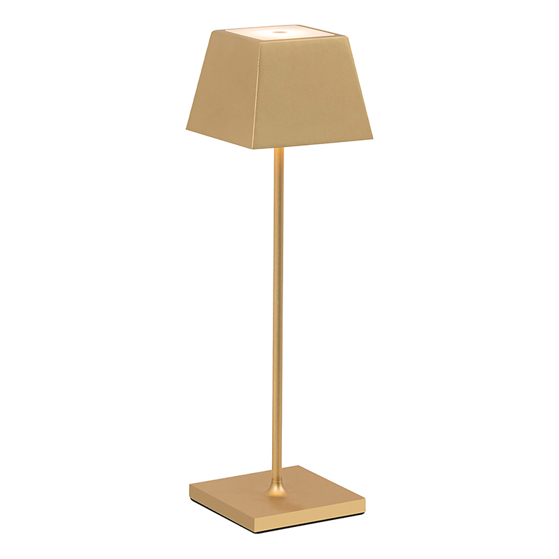 Lampă de masă portabilă LED SIESTA 2,2W IP54 CCT 2700-3000K Dimmable Touch - Structură din aluminiu turnat sub presiune - Culoare aurie