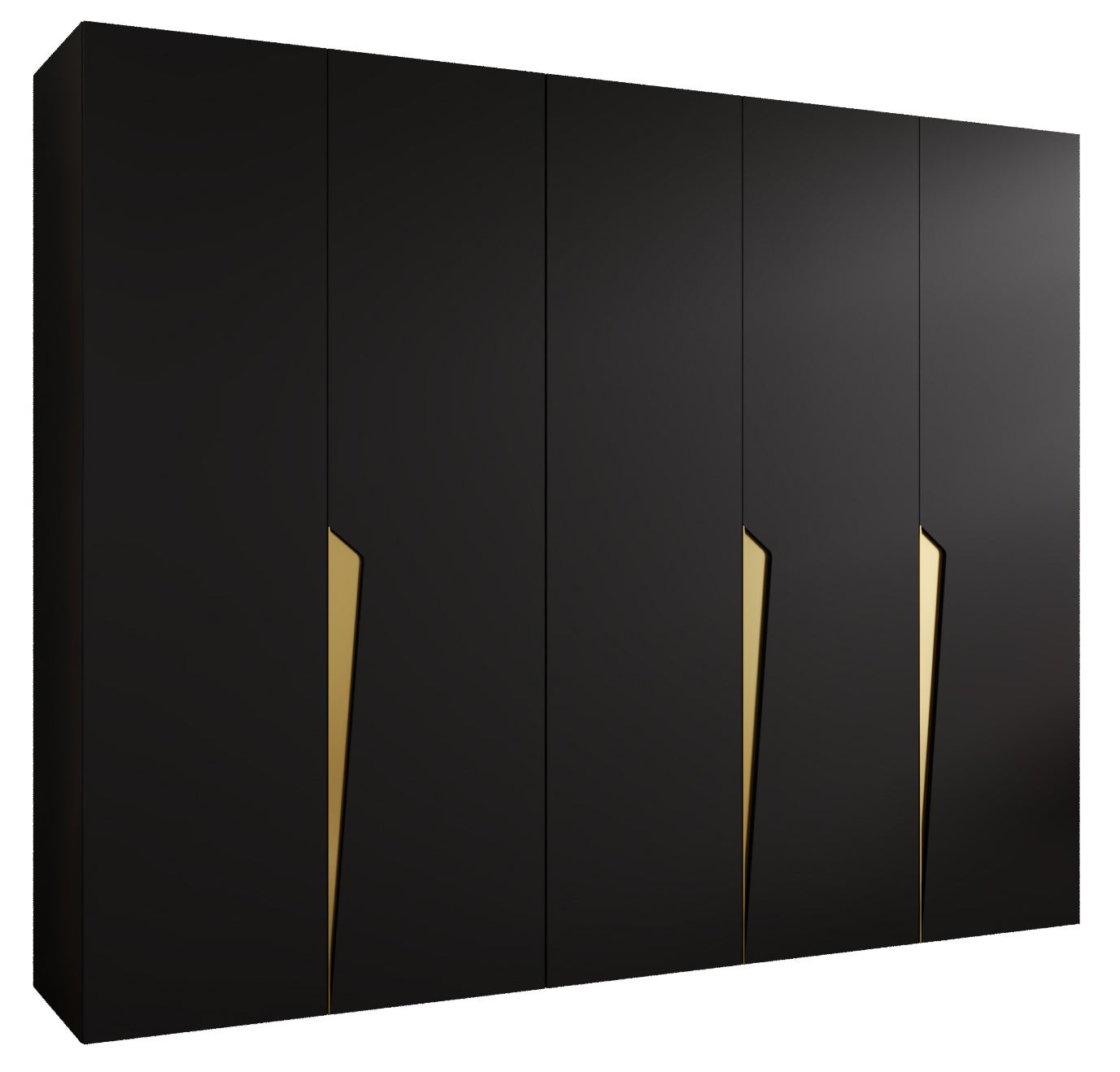 Szafa uchylna otwierana Piano 1 250 x 52 x 202 cm czarny + u. złoty