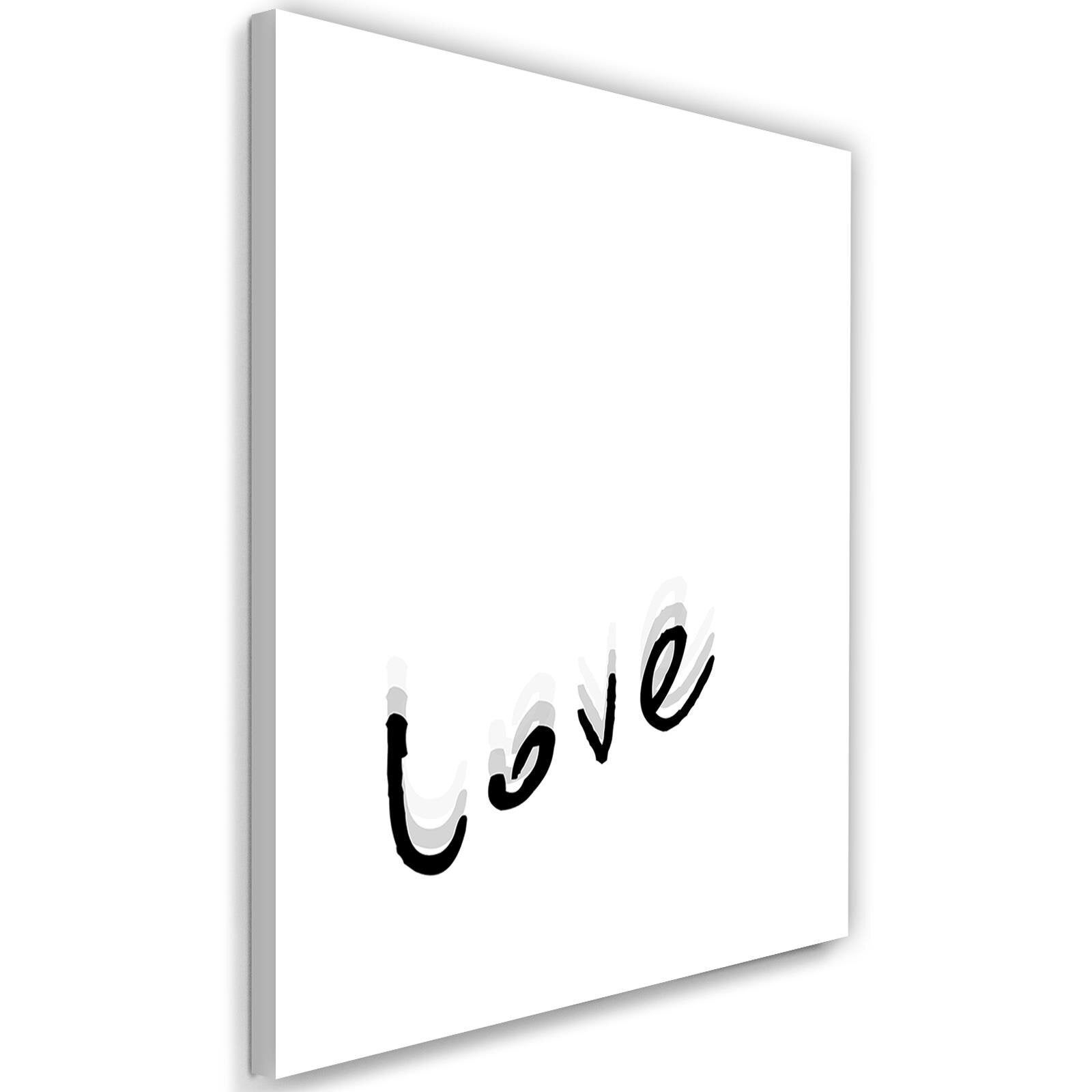 Obraz na płótnie, typografia Love 80x120