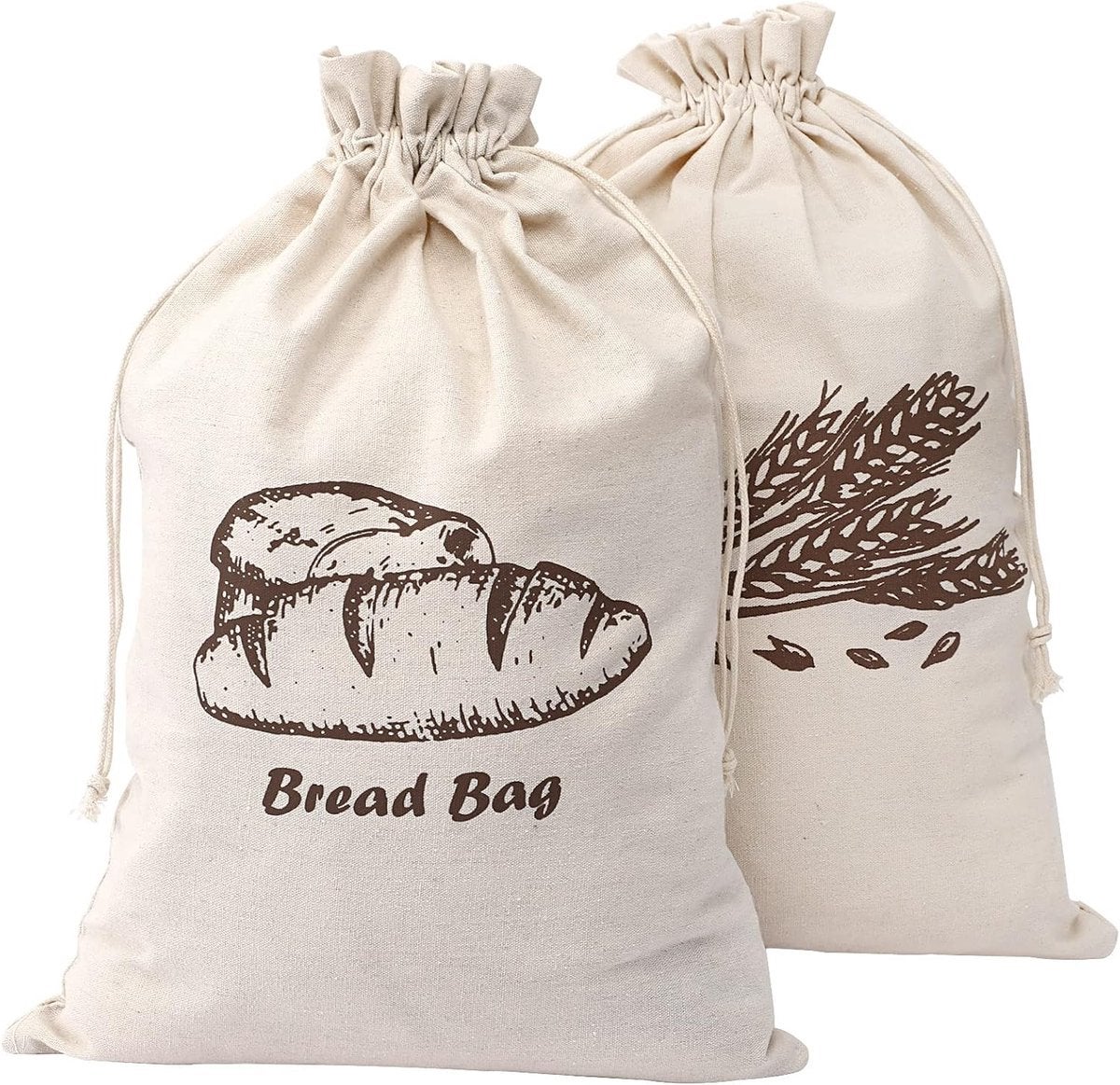3 Sacchetti In Lino Per Pane Fatto In Casa – Riutilizzabili, 45x35 Cm – Per Pagnotte E Baguette, Mantengono Il Pane Fresco Più A Lungo - 3