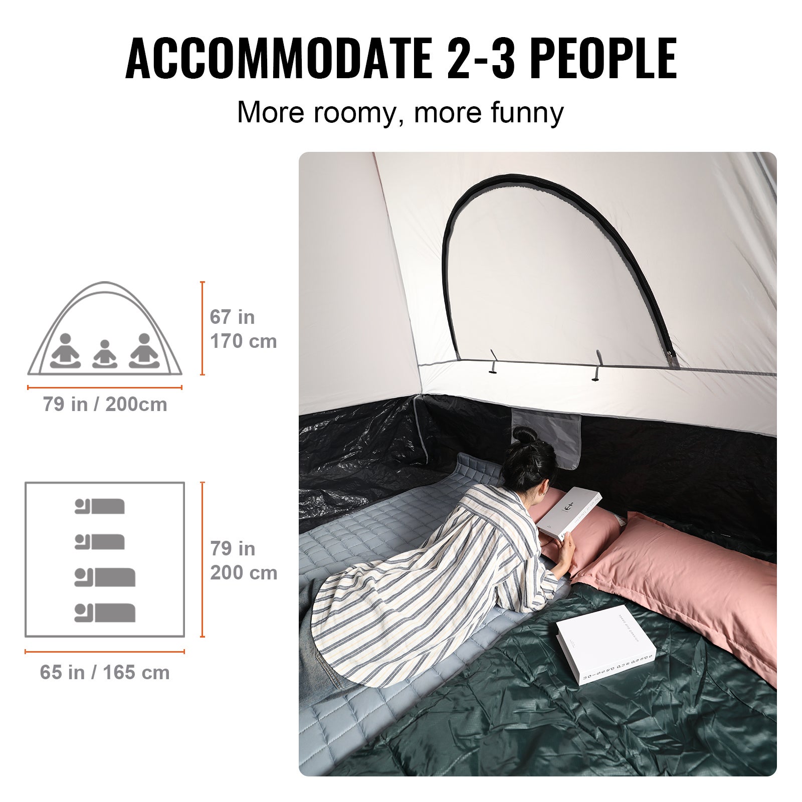 Tente de Camion,SucceBuy Tente de Camionnette 1,6 à 1,8 m,avec Couche de Pluie et Sac de Transport,Double Couche Imperméable PU 2000 mm - 7