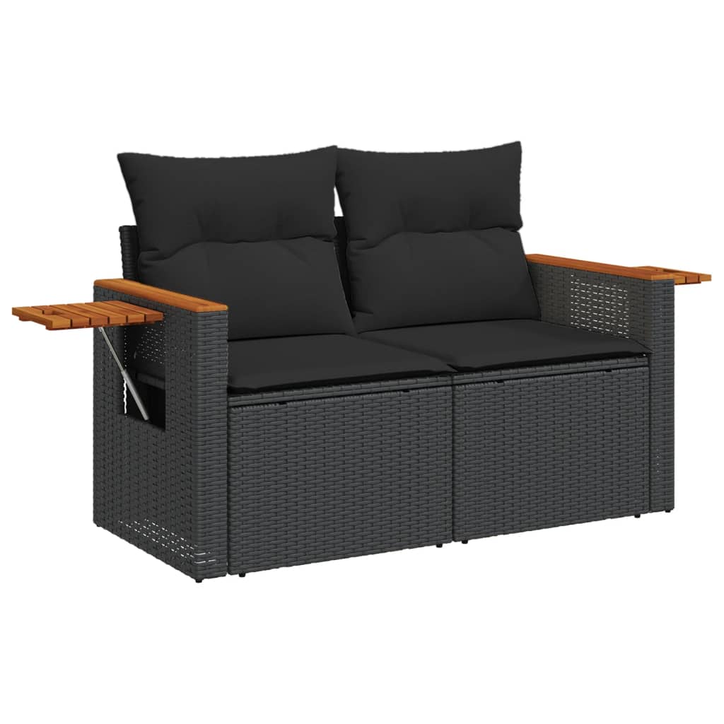 VidaXL Canapé Central De Jardin Avec Coussins - Résine Tressée Grise Modulaire