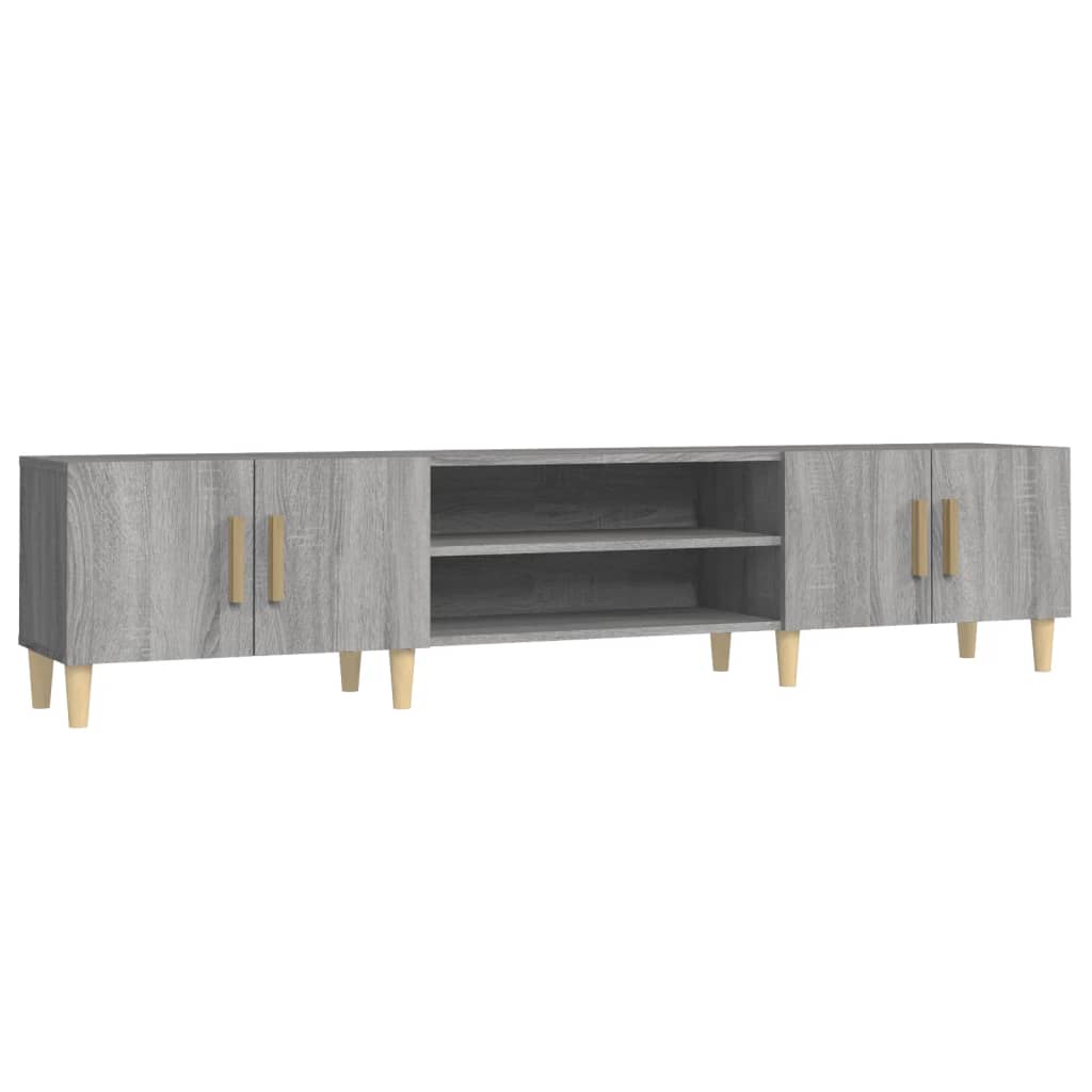 Meuble TV sonoma gris 180x31,5x40 bois d'ingénierie - 2