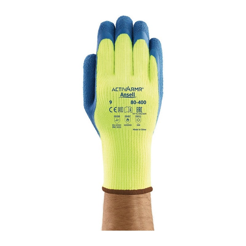 Gant Kevlar ActivArmr® 80-600 Bleu/jaune Taille 9 - ANSELL