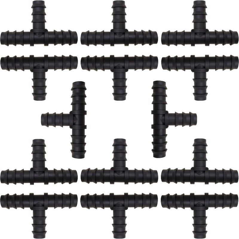 14 szt. złączek T, złącze ogrodowe z kolcami, do węża 1/2" (16 mm)