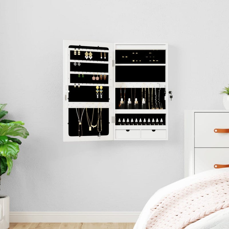 Armoire à bijoux avec miroir et éclairage LED mural vidaXL | Leroy Merlin Armoire à bijoux avec miroir et éclairage LED mural vidaXL | Leroy Merlin