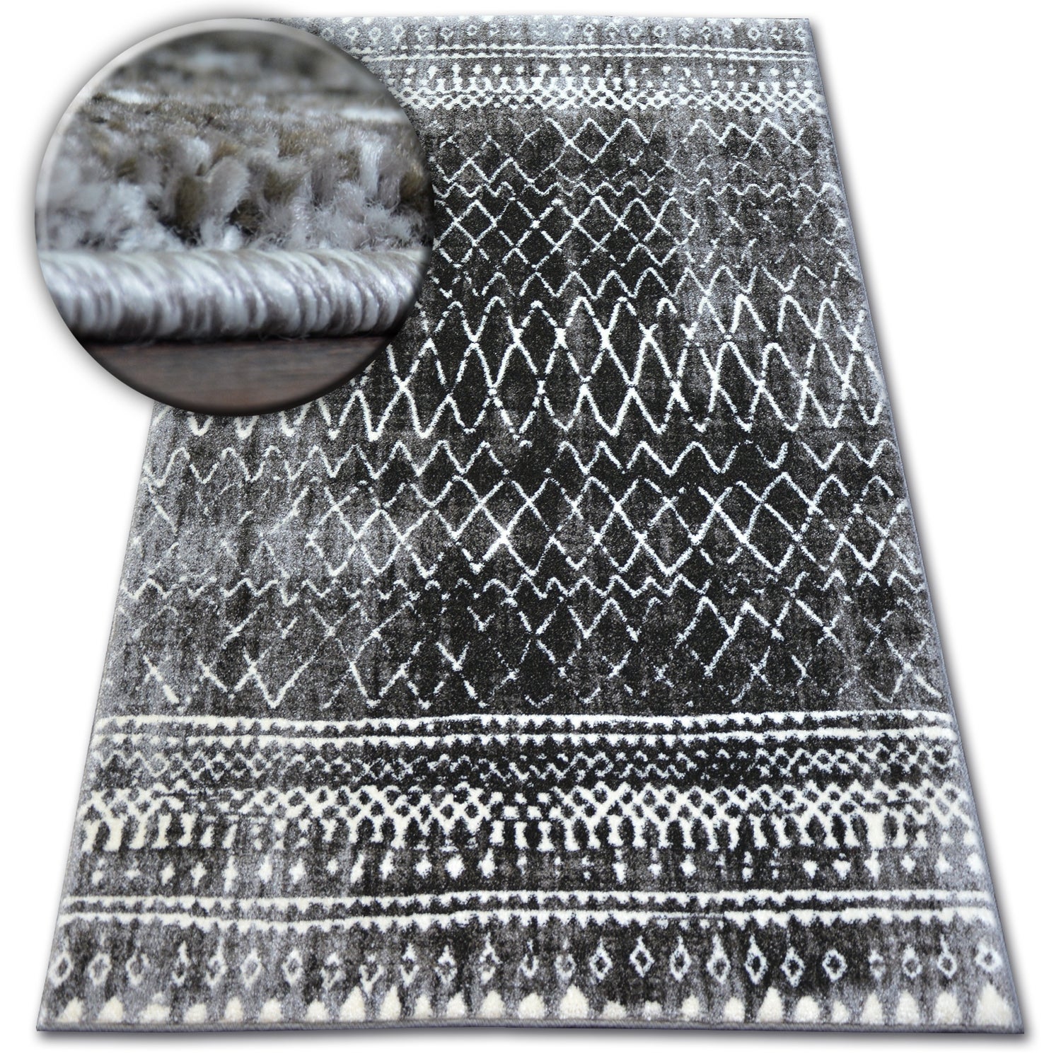 Dywan SHADOW 9890 vizon / black 120x170 cm