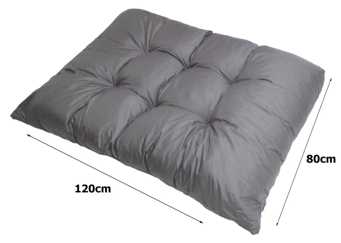 Set coussins pour palettes 120x80 avec dossier 120x40 gris – coussins de jardin pour canapé palette, matelas extérieur résistant - 7