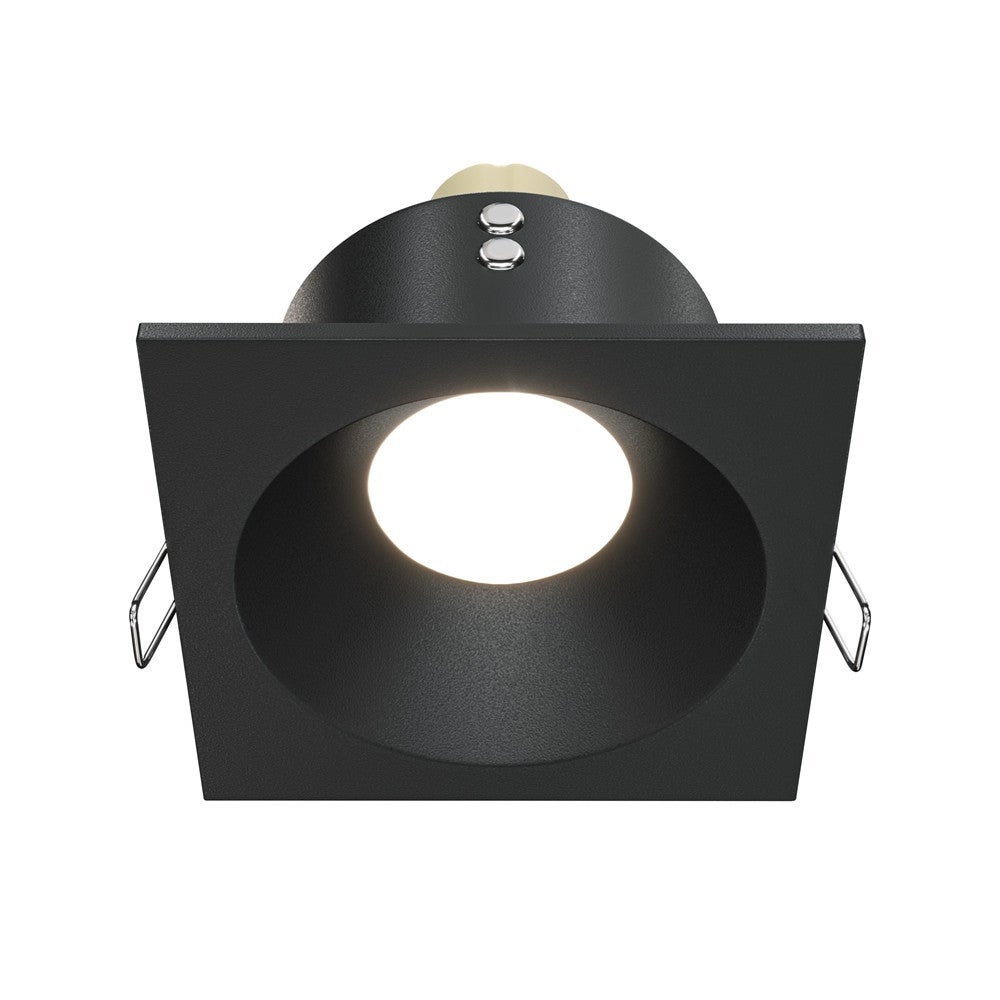 Oprawa sufitowa wpuszczana podtynkowa Zoom czarna 1xGU10x50W kwadratowa IP65 wym: 4,5 x 8,5 x 8,5 cm aluminium Maytoni