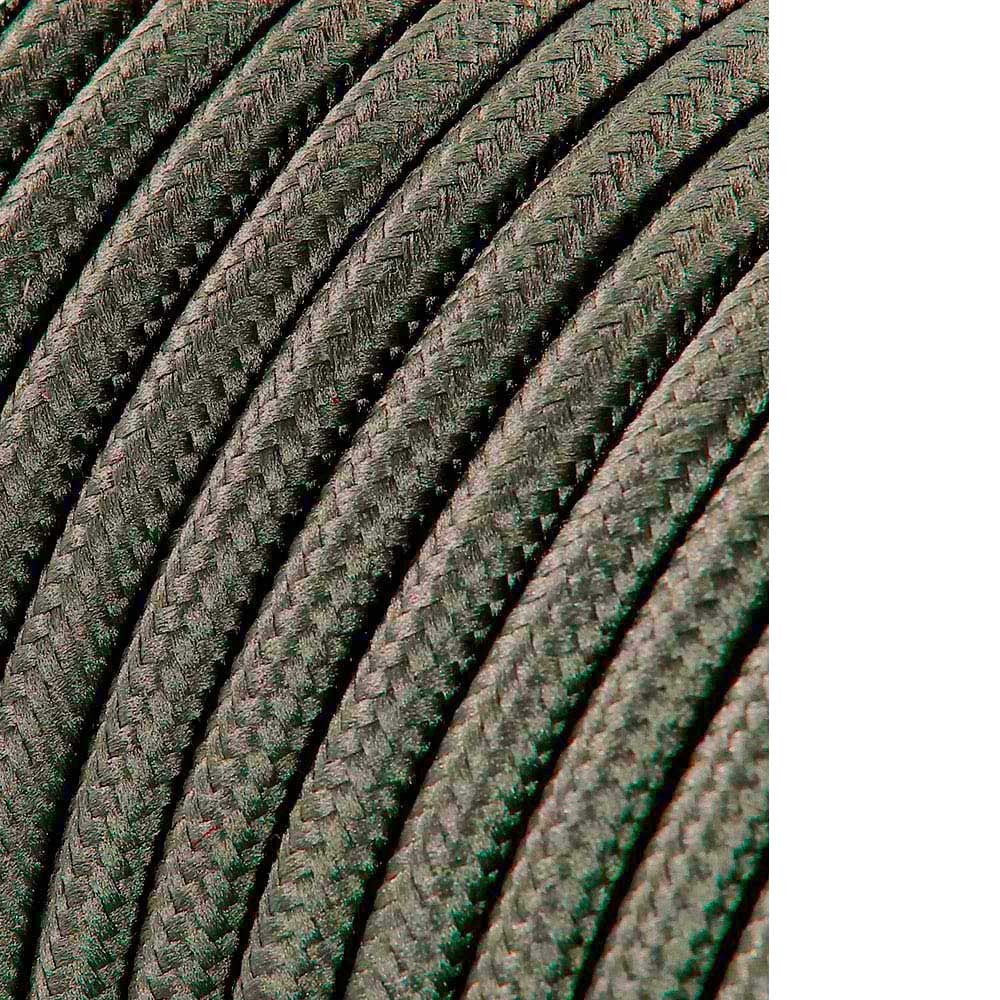 Câble Électrique Textile Couleur Canvas Gris Clair, Rond, Lin, 3 Mètres