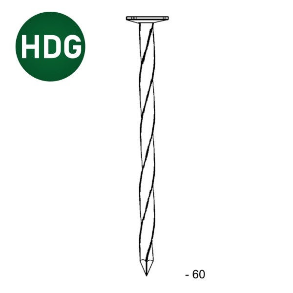 5 kg de pointes Alsafix TP CT HDG 3,6x90 tête plate carré torsadée galvanisée à chaud - 2