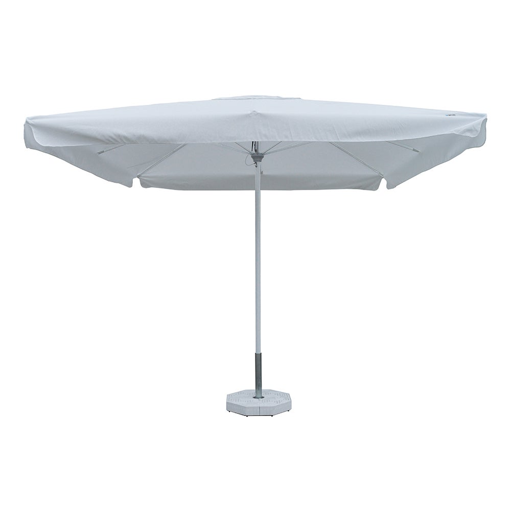 Tempo Style – Parasol ogrodowy Vomero z białym baldachimem i błyszczącym, białym masztem, 3 x 3 m
