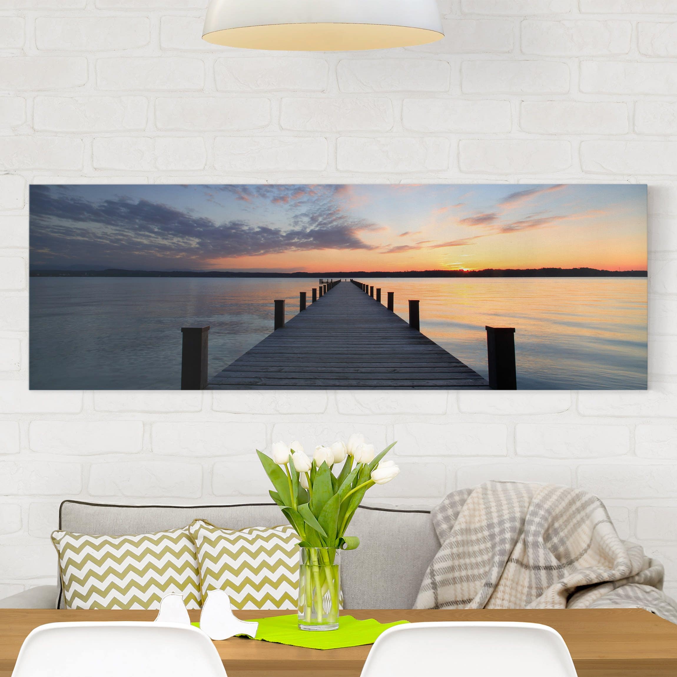 Tableau Sur Toile ARTTOR 50x70cm – Paysage Mer, Plage, Palmier – Déco Murale