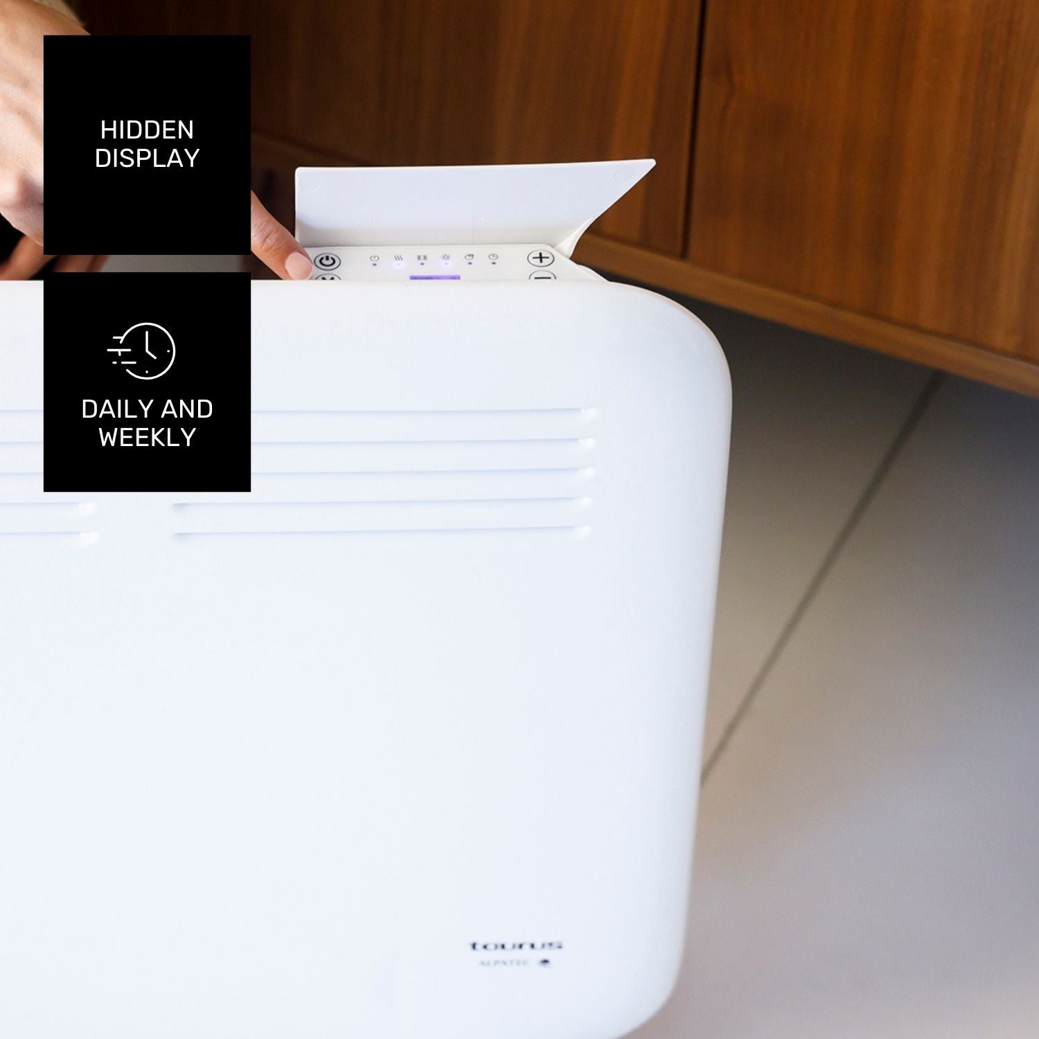 Taurus - Convector | CHTA 500W | ideal para Baños | Con Montaje en Pared o Ruedas | Protección IP24 | Pantalla Digital | Programador Semanal - 2