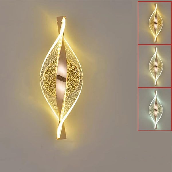 30 cm Kinkiet spiralny - Lampka nocna LED, 3 regulowane tony (3000 K/4500 K/6000 K) - Lampa dekoracyjna - Nowoczesne oświetlenie wewnętrzne - 1 sztuka