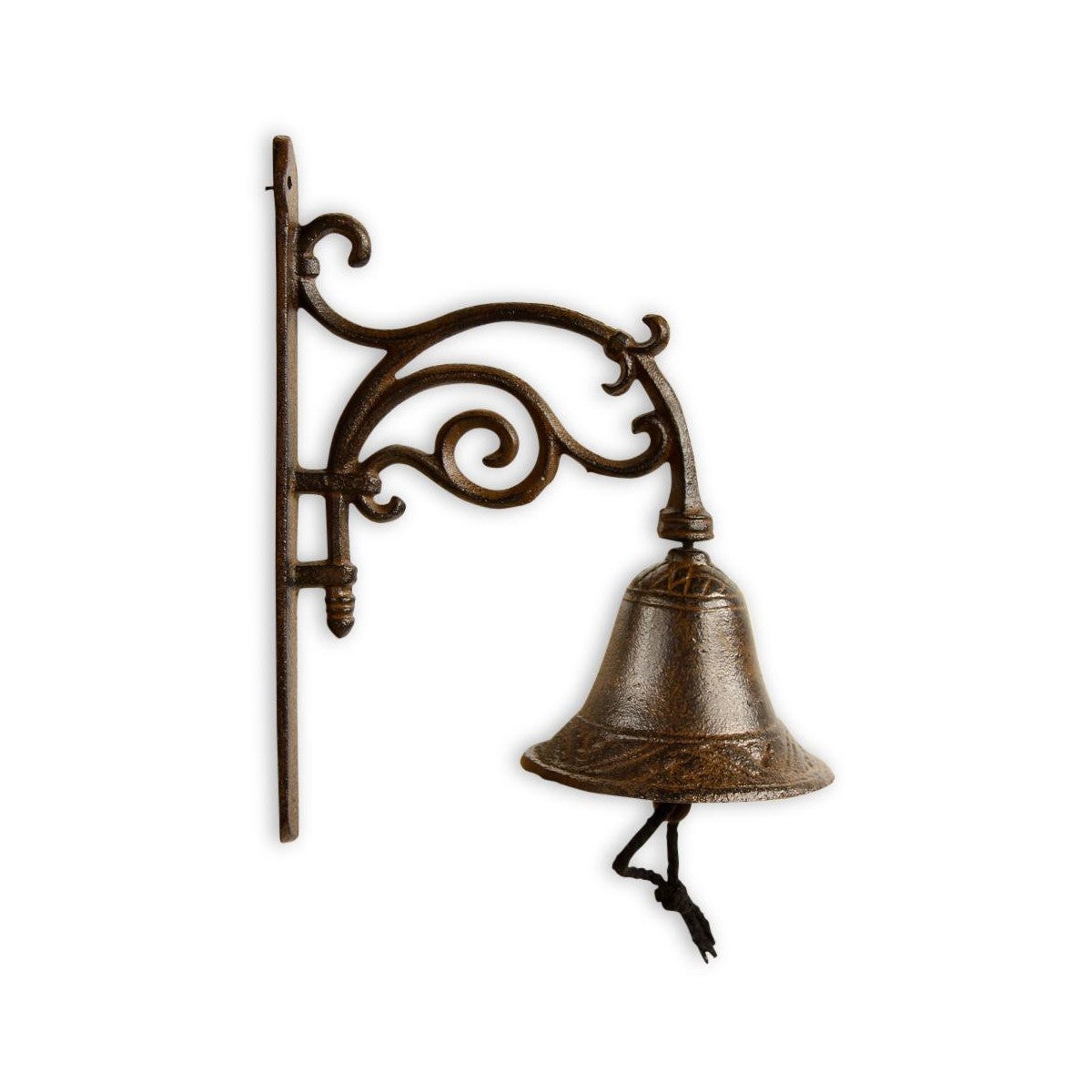Cloche Arabesque En Fonte - Décoration Vintage Marron, Pour Porte Ou Jardin - 8