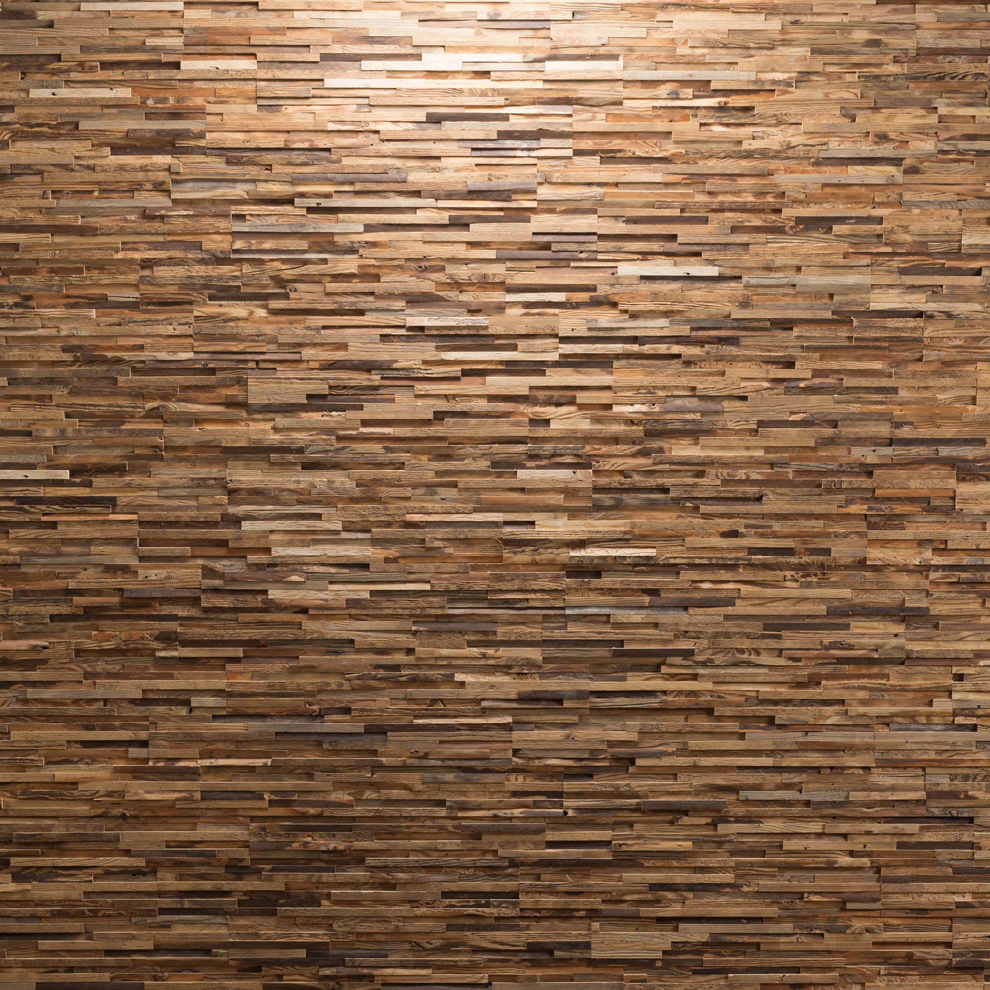 Panneau Mural Bois 3D Incognito - Vieux Bois Récupéré Brossé - 72x10cm - Épaisseur 5-24mm - Parement Décoratif - 1m²/14 Panneaux - 3