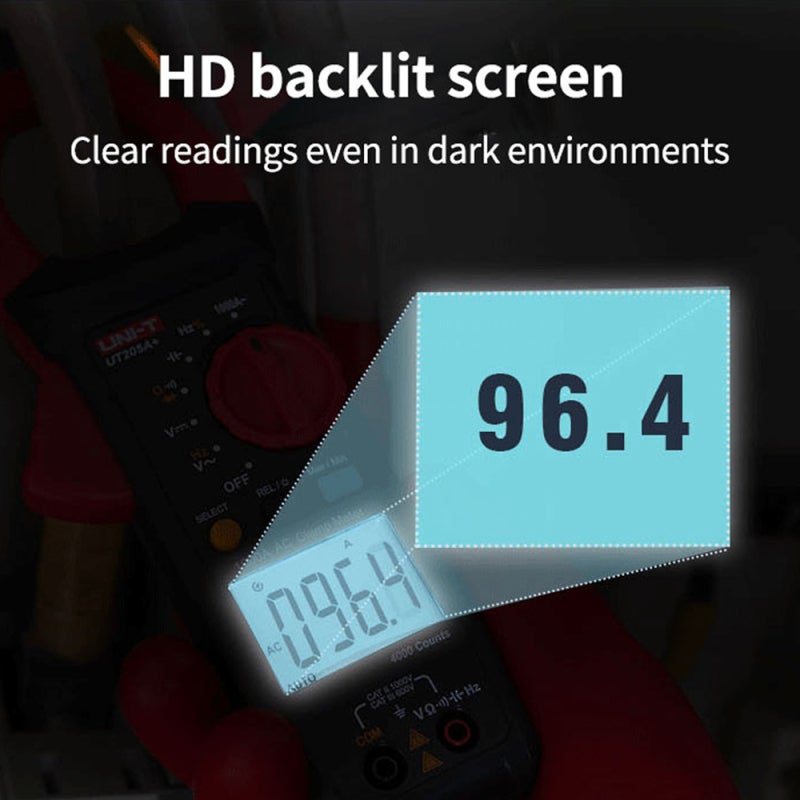 Multimètre numérique universel à pince UT206A+, 6 099 points, sélection automatique - 6