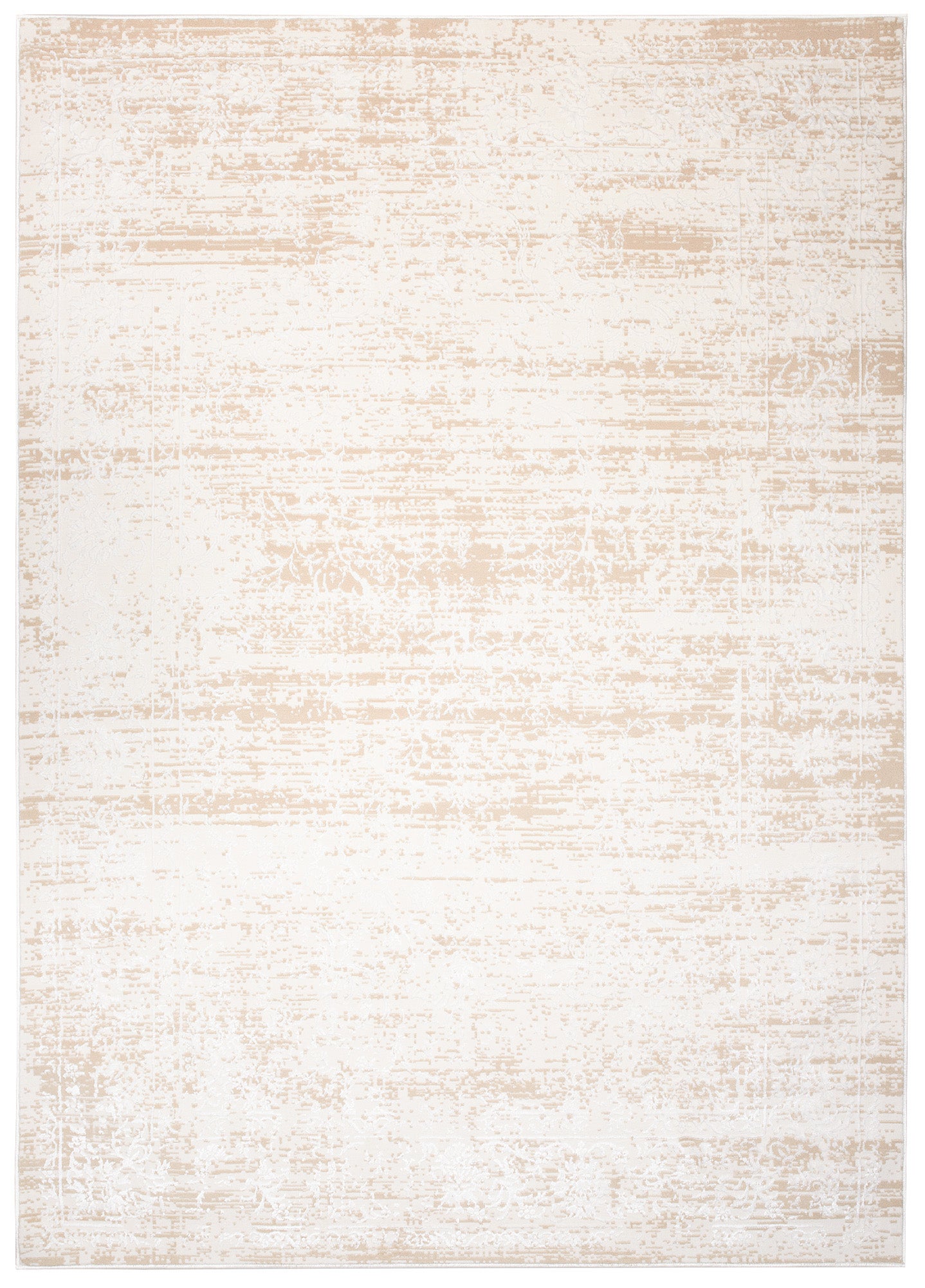 TAPISO Hera Tapis Salon Chambre Brillant Crème Beige Clair Vintage Floral Ornamental Moucheté Effet 3D OEKO-TEX 80 x 150 cm - 2