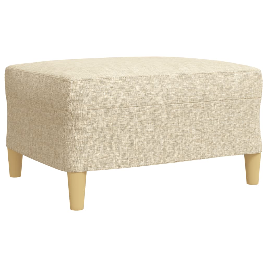 Set di Divani 4 pz con Poggiapiedi Crema in Tessuto vidaXL - 7