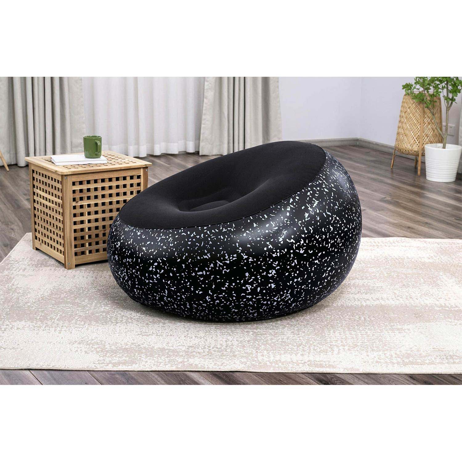 Fotel dmuchany Bestway 75153 pufa dmuchana materac do siedzenia czarny 112x112 cm - 8