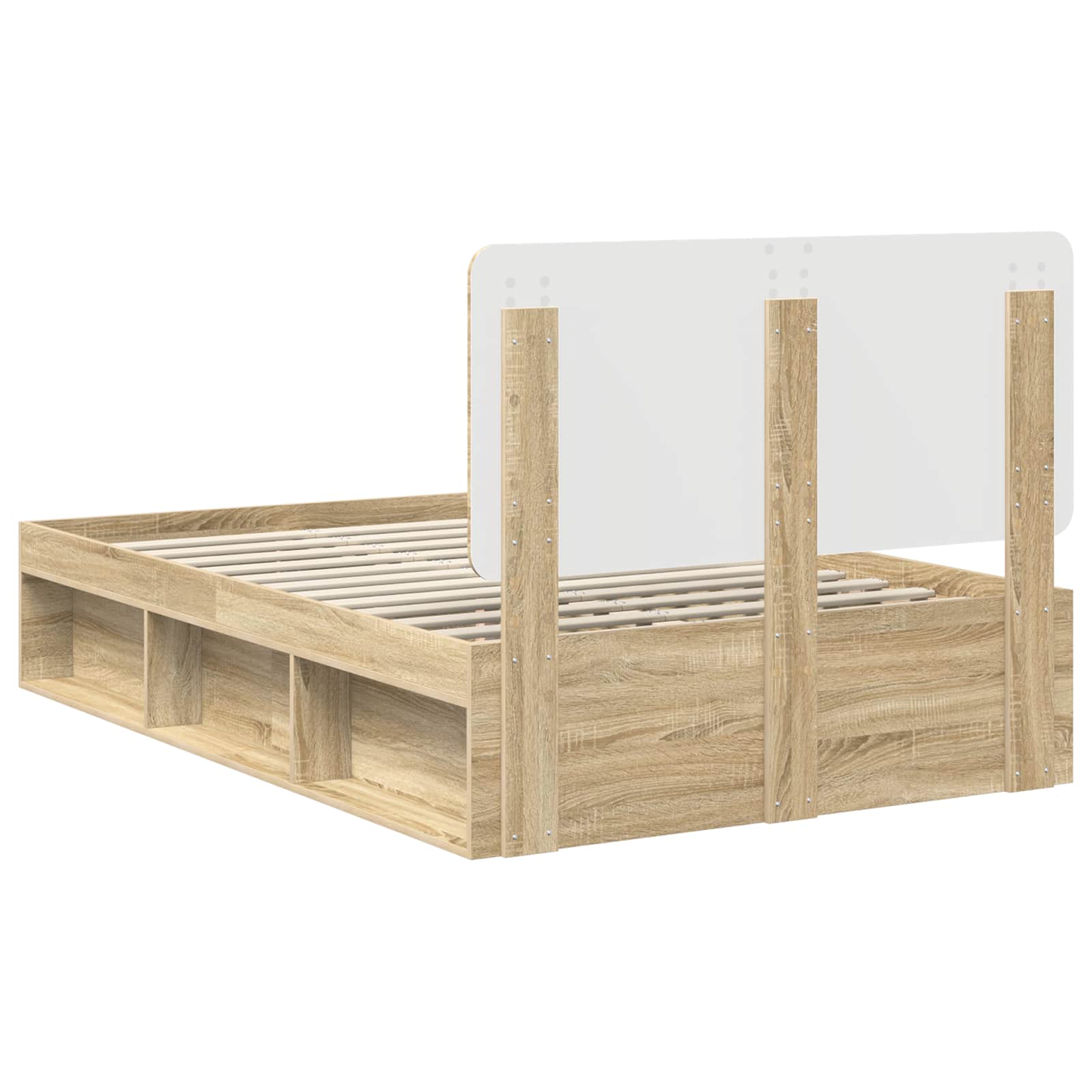 Cadre de lit Chêne 120 x 200 cm Bois de pin massif - 9