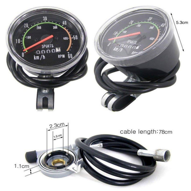 Universel vélo Ordinateur vélo Compteur de Vitesse odomètre mécanique Cyclisme Rond Compteur jauges chronomètre équitation équipement - 9