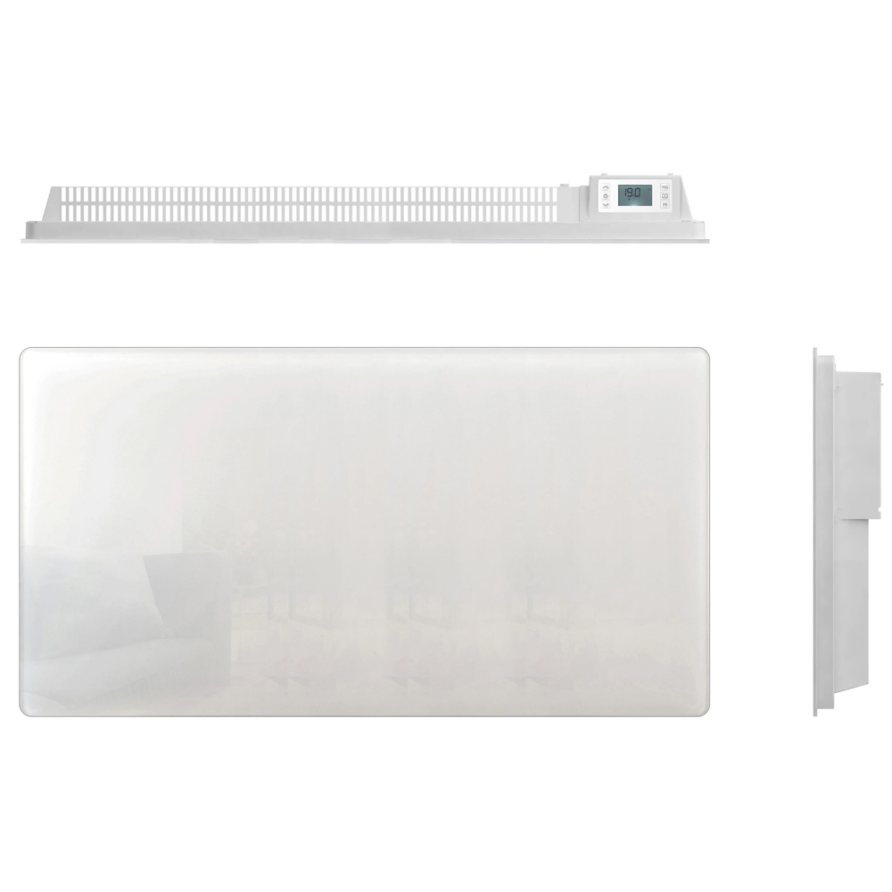 Radiateur électrique verre céramique GLASS Blanc Céramique 2000W - 8