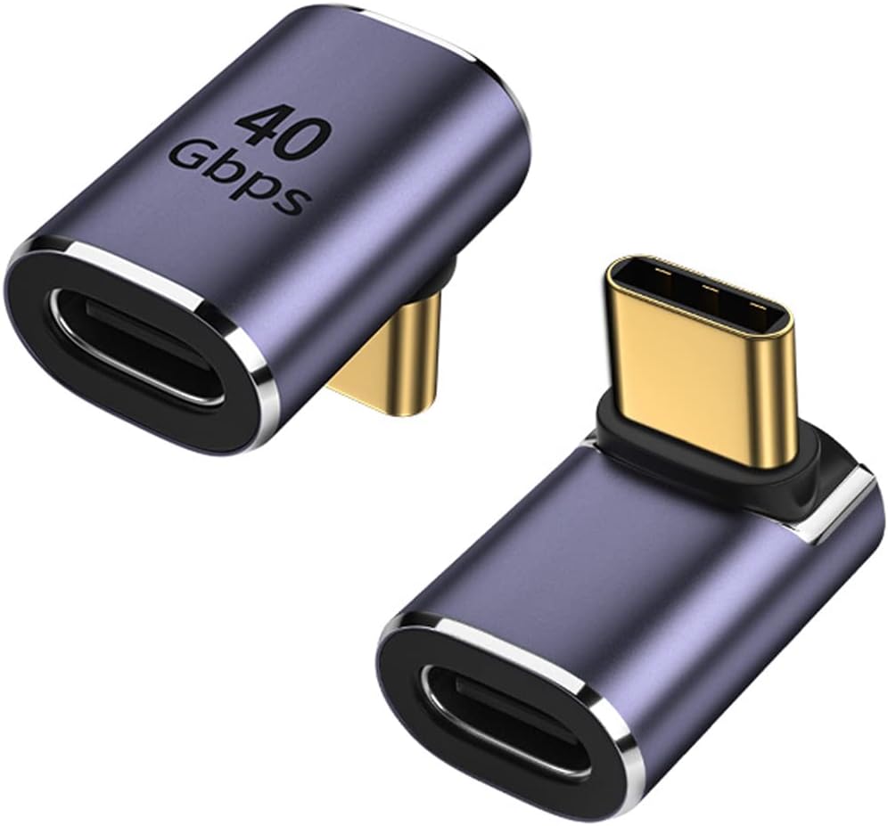 Adattatori USB-C 90 Gradi - 4 Pezzi, Per Steam Deck, Switch, MacBook, Nero