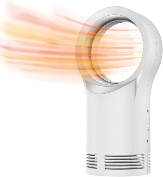 Mini radiateur soufflant à économie d'énergie en céramique avec Chauffage Rapide de 3 s, Protection Contre Les basculement et la surchauffe (White)