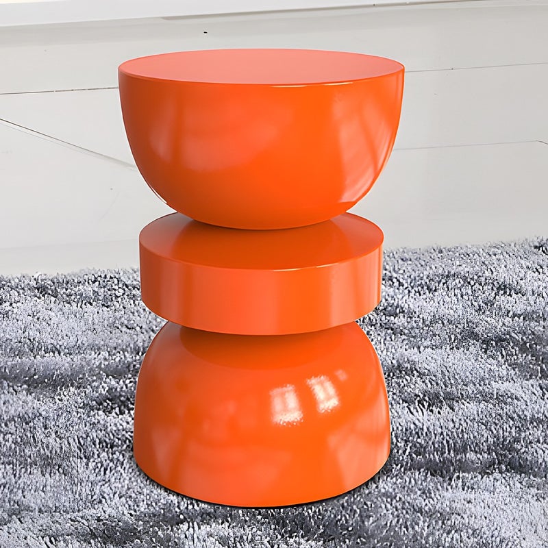 Stolik pomocniczy z metalu - Pomarańczowy - TUVAMI