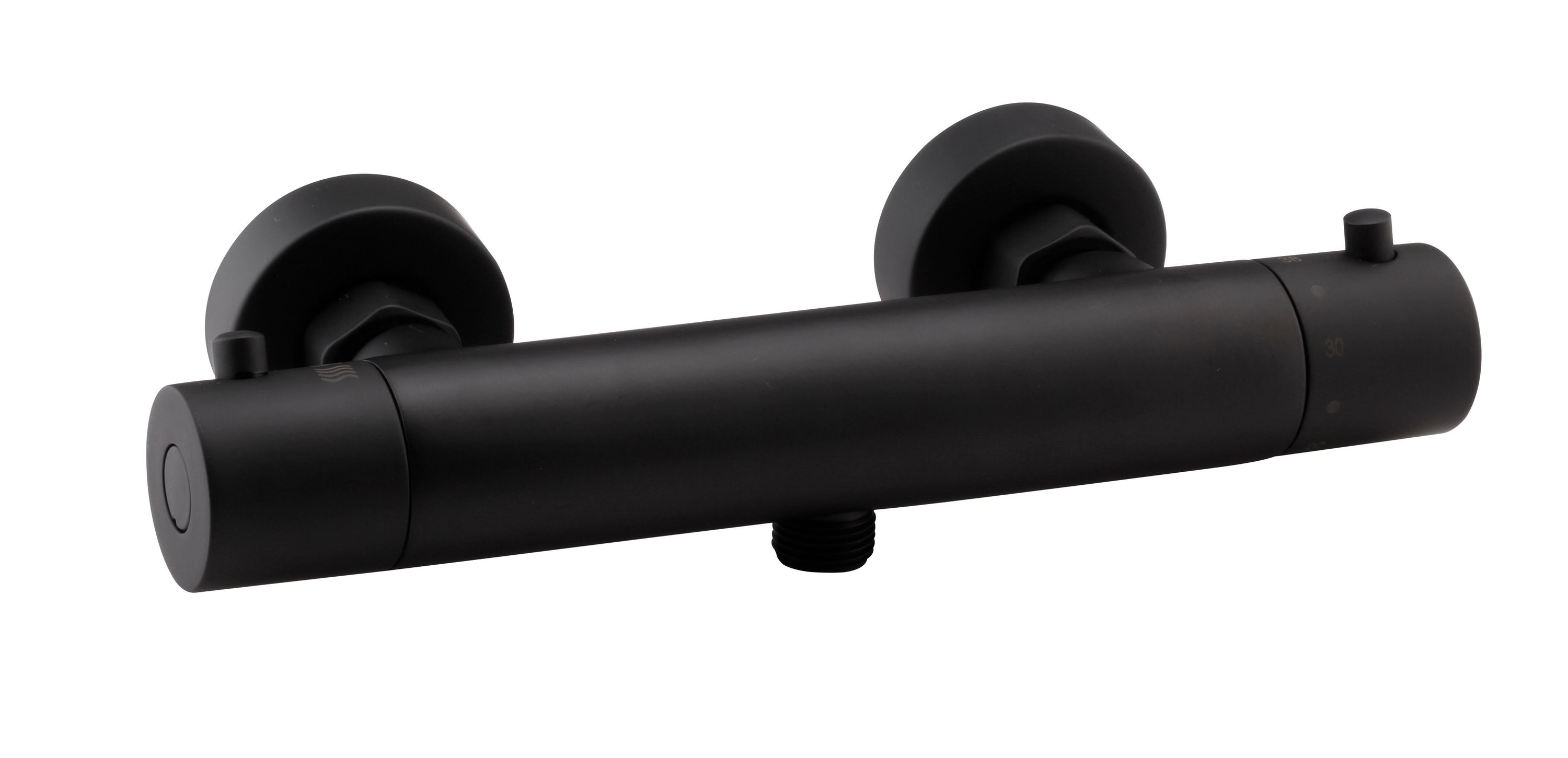 Termostatyczna bateria prysznicowa czarny mat, Envol, ESSEBAGNO