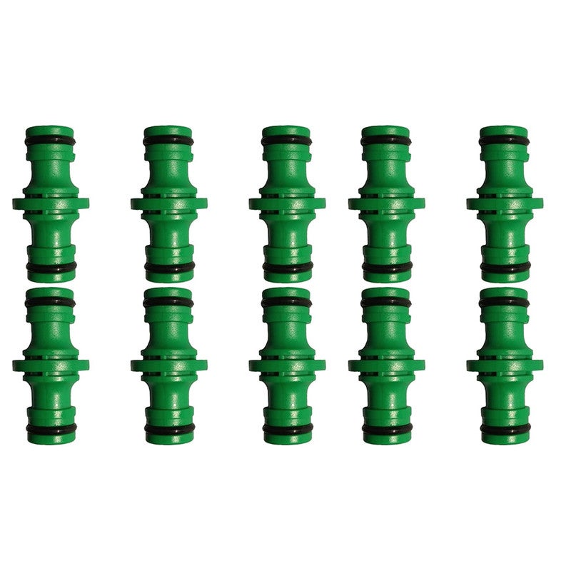 2 Set Connettori Per Tubi In Ottone Massiccio: Adattatori Rubinetto 2 In 1 (3/4 E 1/2 Pollice) Con Rondelle - 3