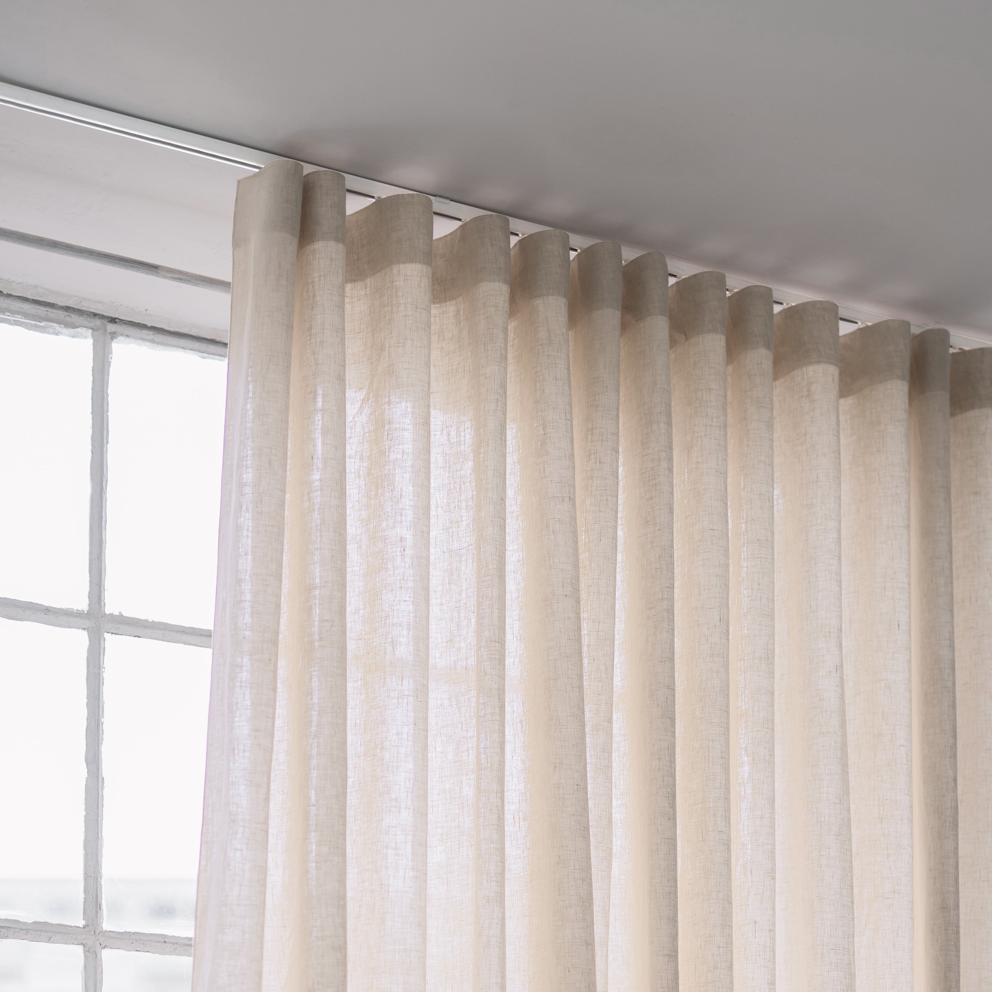 Rieles para Cortinas de Alta Calidad y Elegantes, Rieles de Instalación a Techo de Fácil Fijación, Inoxidables y Resistentes CINTACOR Blanco 300cm - 5