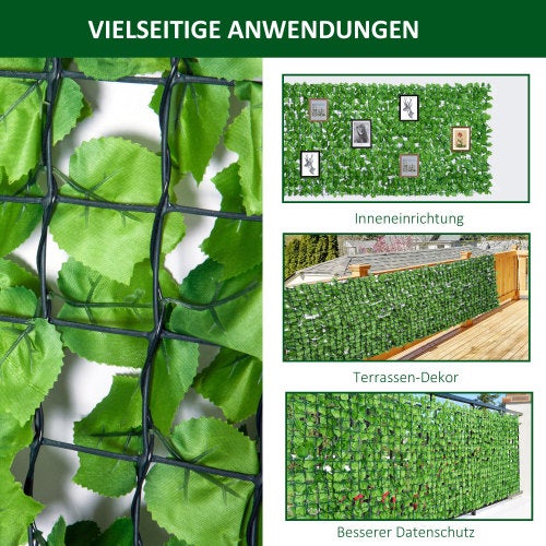 Siepe Artificiale Verde Chiaro, 300x150 cm, per Privacy in Giardino, Balcone e Terrazza - 5