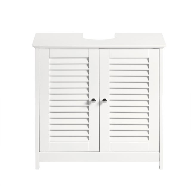 SoBuy Mobiletto Bagno Cassettiera Bagno Armadietto Bagno Mobile Sottolavabo per Bagno Bianco FRG237-W