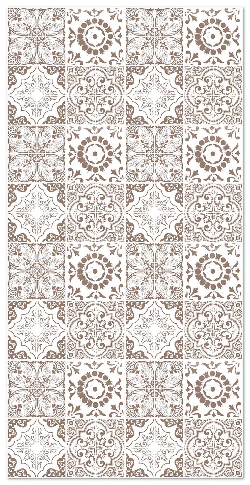 Panorama alfombra vinílica hidráulica granada marrón 60x200 cm - alfombra cocina vinilo - alfombra salón antideslizante e ignífuga