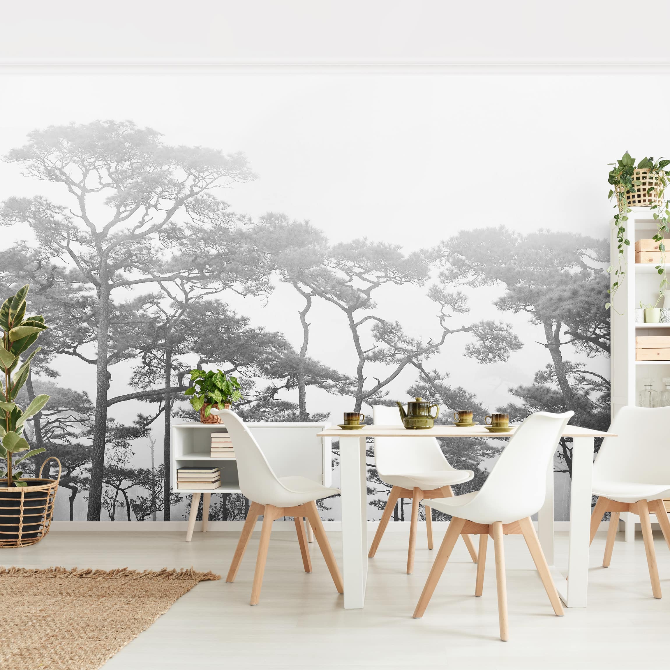 Papel pintado fotomural bosque naturaleza selva 226 - salón dormitorio cocina pasillo - tnt 384 x 255 cm adhesivo