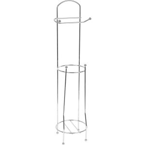 Portarotolo Carta Igienica A Pavimento Tendance – Design Autoportante, Cromato, Acciaio, H 42 Cm - 3