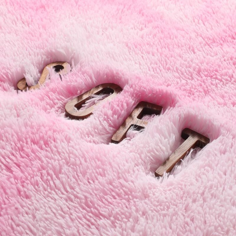160 x 200cm Tapis pour Salon Chambre à Poils Longs Tapis Chambre d'enfant Grande Taille Doux Moelleux Rose - 3