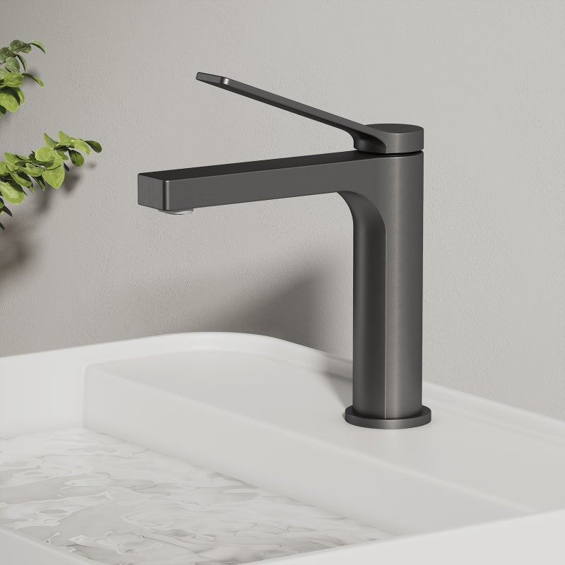 EMKE Bateria umywalkowa antracyt matowy 19.5 cm