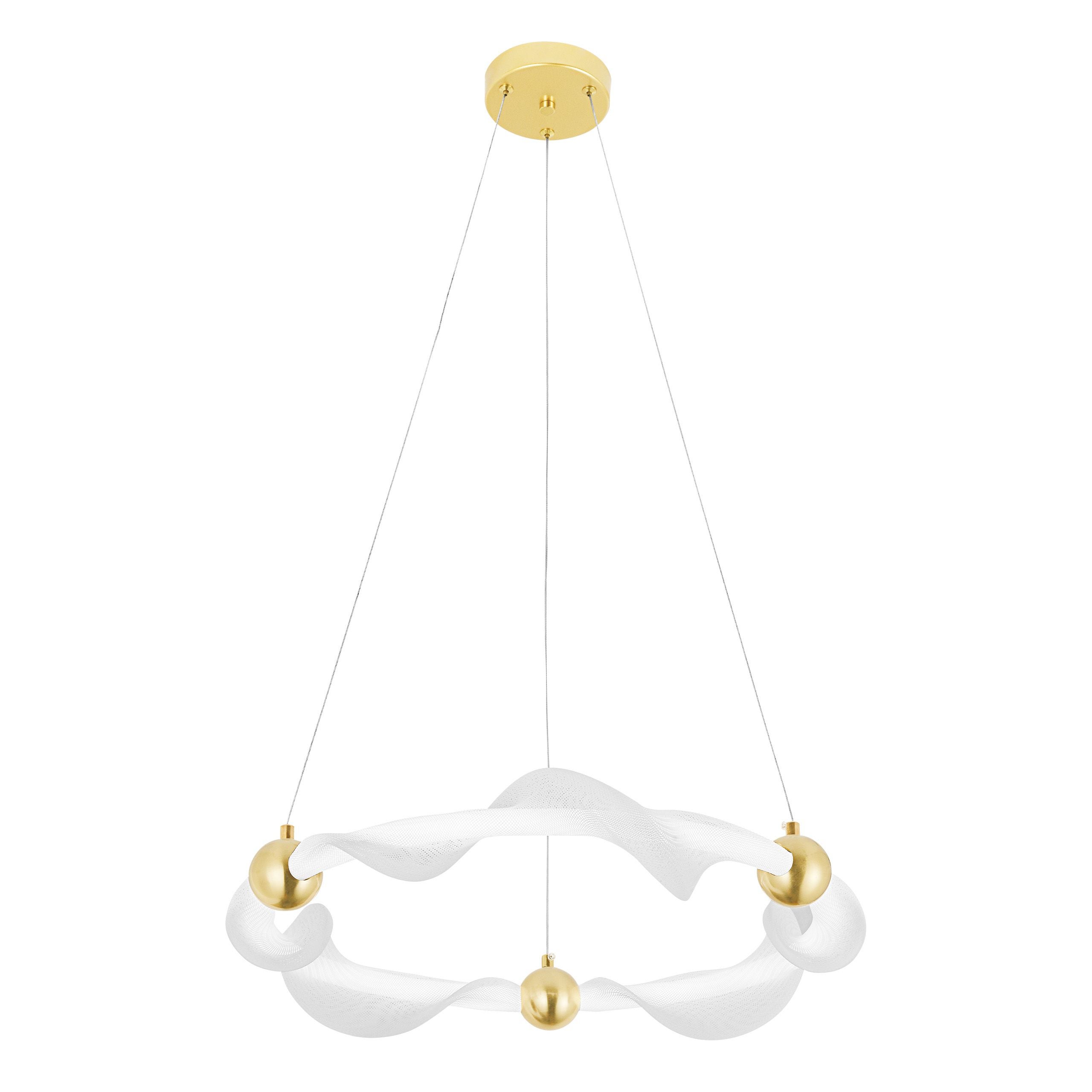 Lampa Sufitowa Wisząca Led Toolight Led G010-Cp Biały Złoty